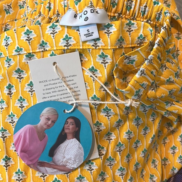 NWT RHODE Dainty Lotus Print Wrap Top and Midi Skirt Set Size Small - Picture 11 of 11